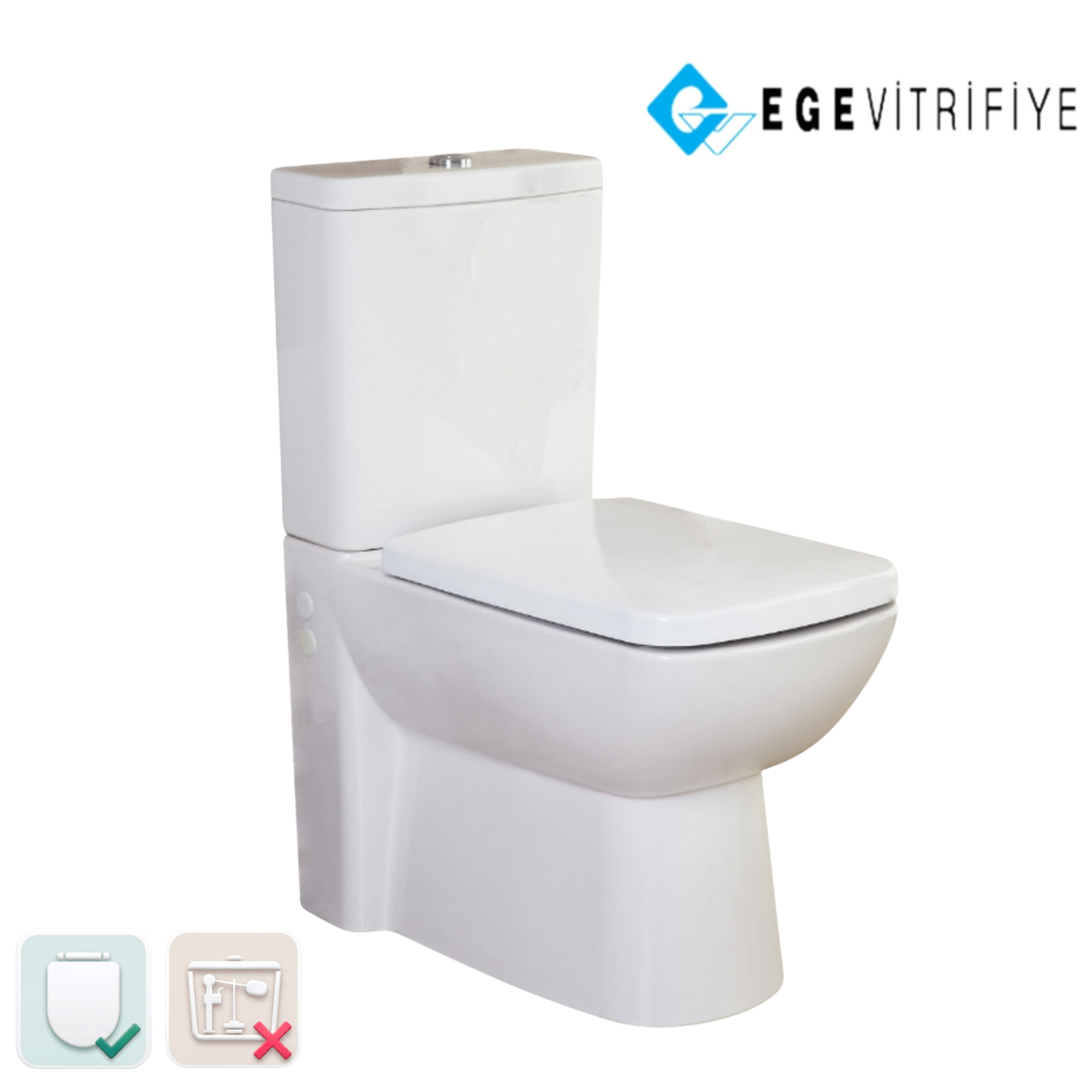 ●● KLOZET TAKIMI DUVARA SIFIR KARE TYANA+KPK (EGE)(SET)